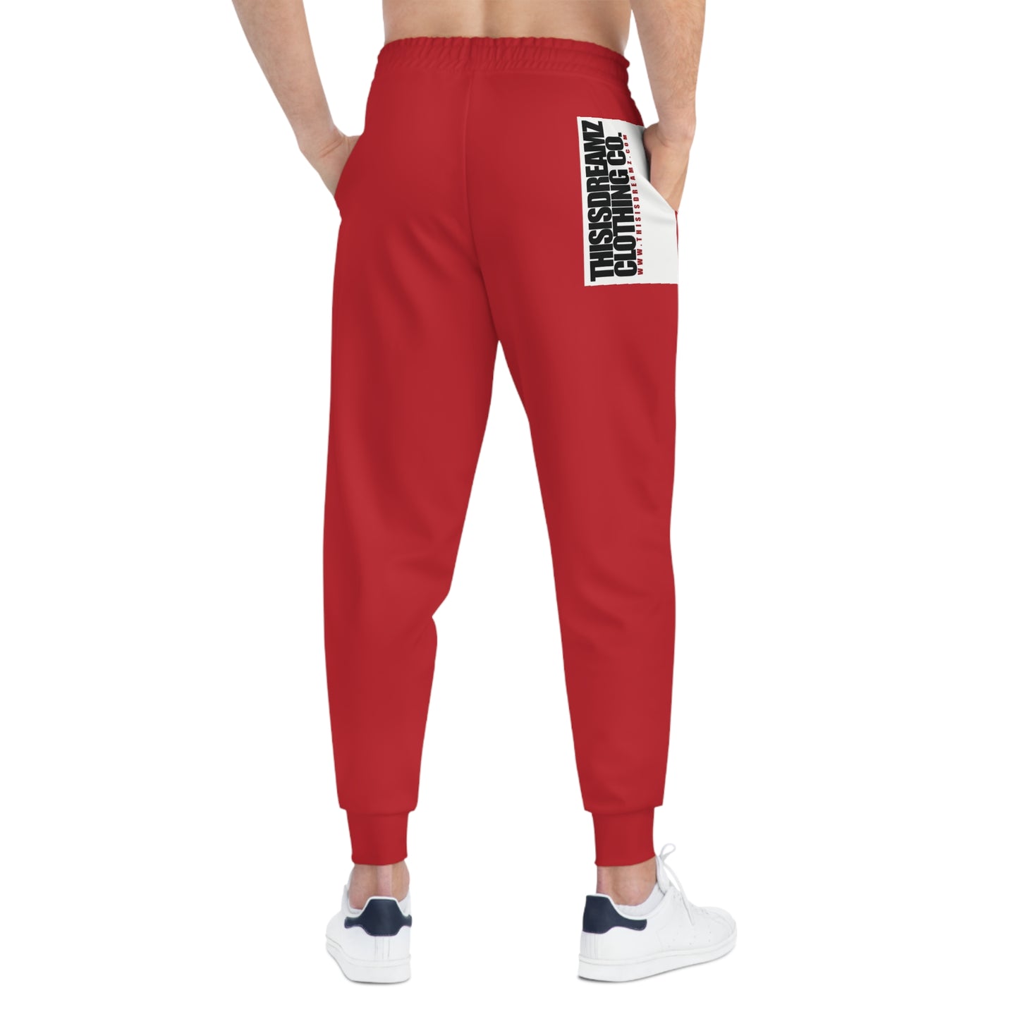 Thisisdreamz Clothing Co Branded | Red Athletic Joggers (AOP)