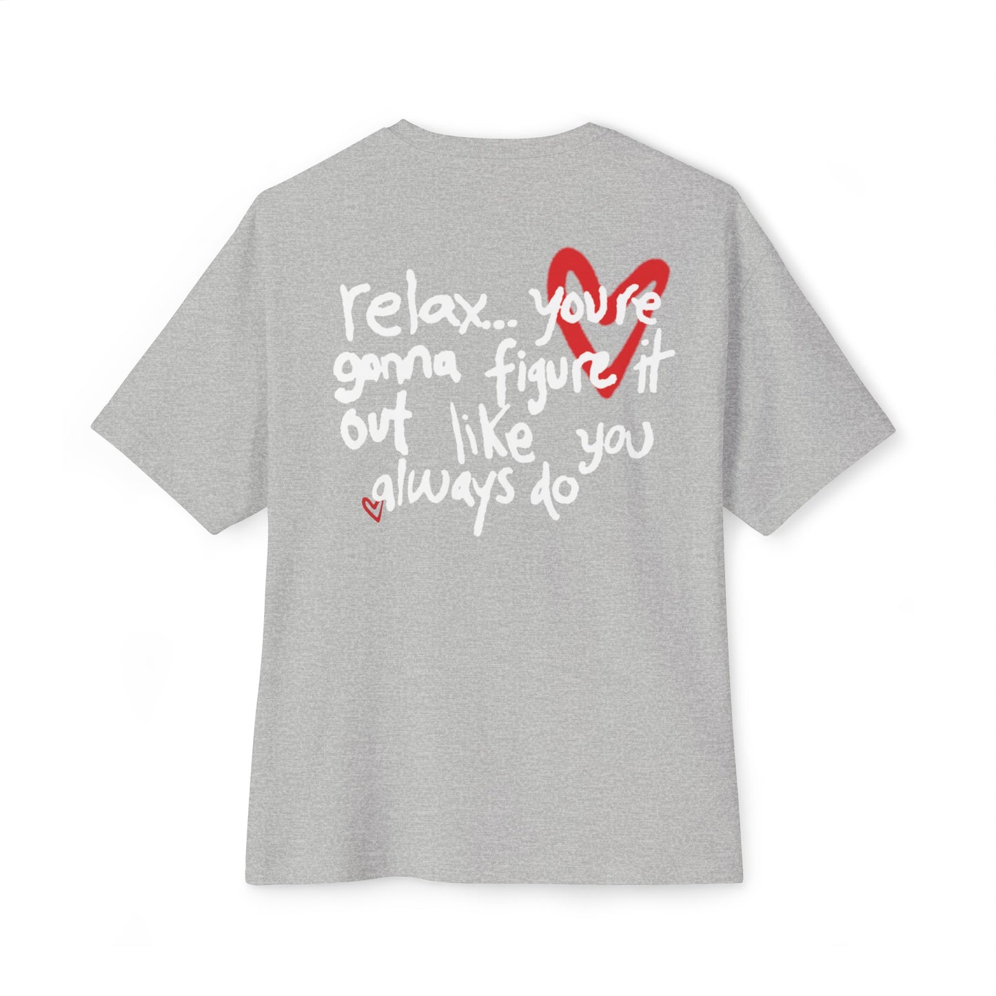 Relax Teddy Motivational Oversized Boxy Tee