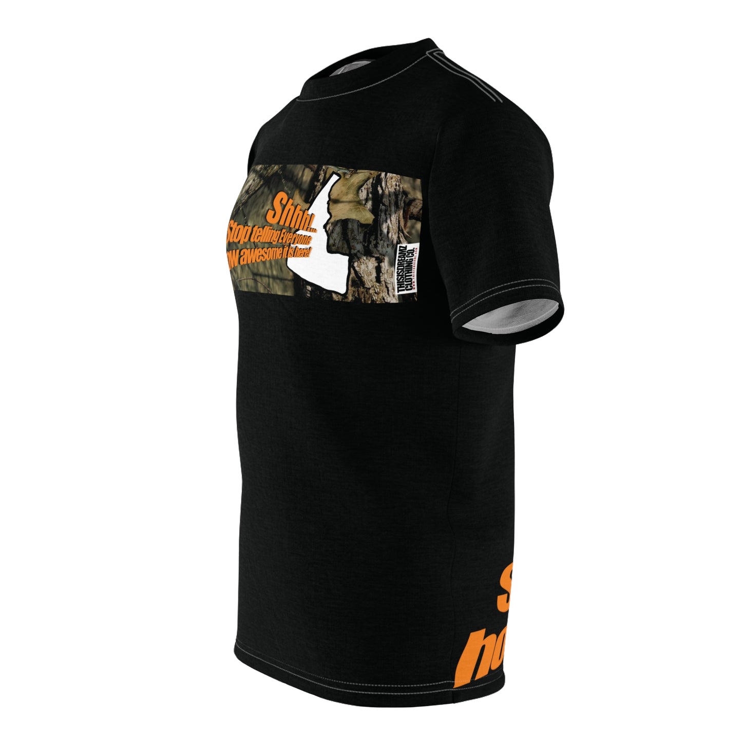 Shhh Idaho is Awesome Unisex Cut & Sew Tee (AOP)