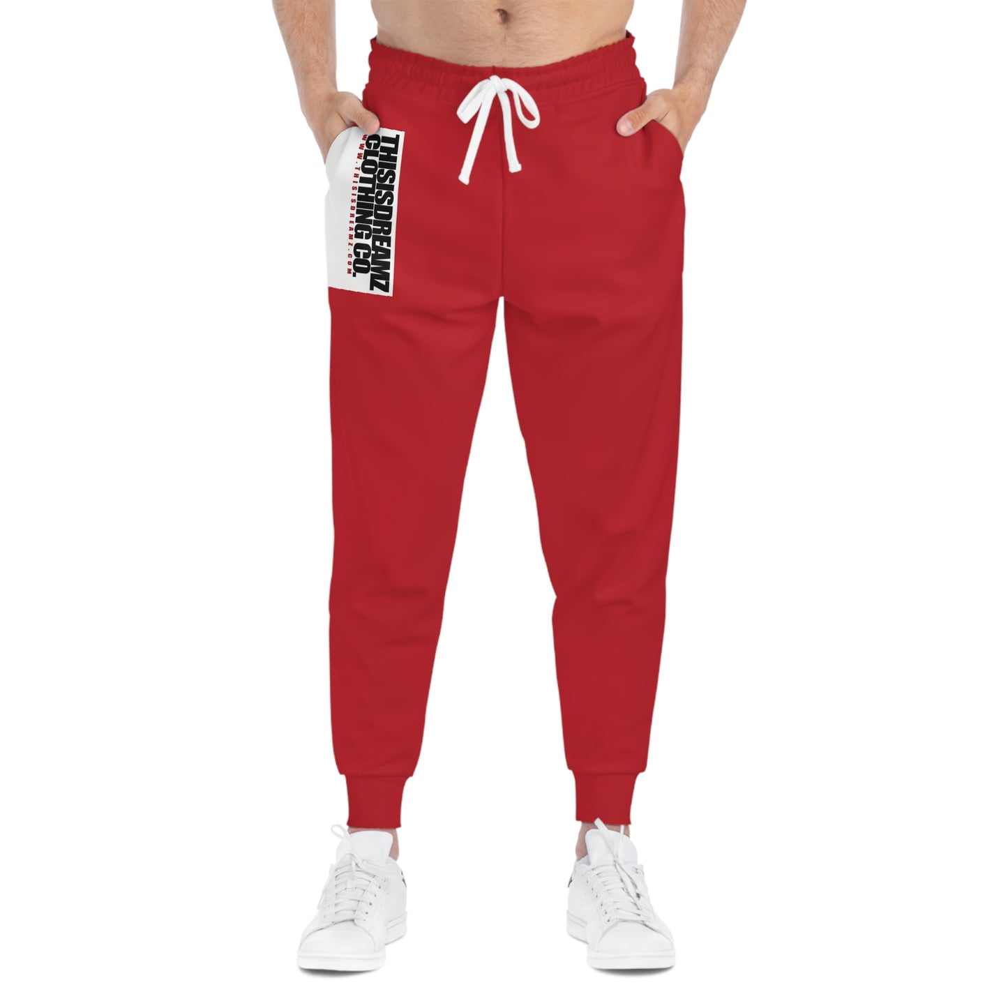 Thisisdreamz Clothing Co Branded | Red Athletic Joggers (AOP)