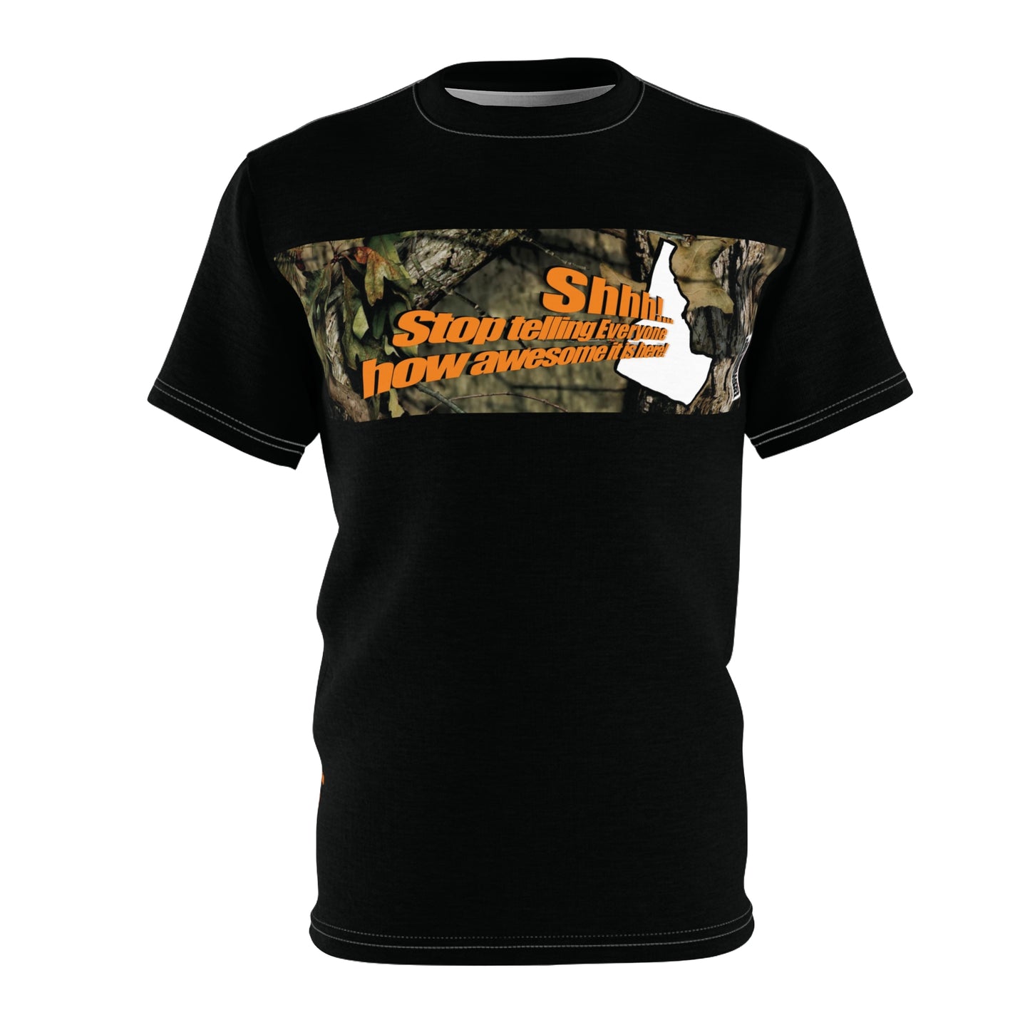 Shhh Idaho is Awesome Unisex Cut & Sew Tee (AOP)