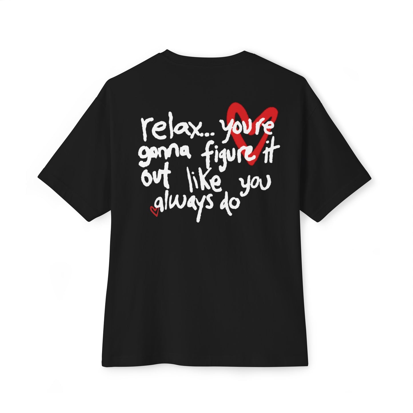 Relax Teddy Motivational Oversized Boxy Tee
