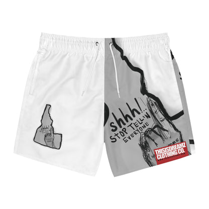 Shhh Idaho Swim Trunks (AOP)