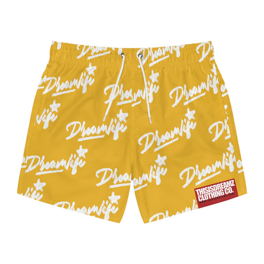 Dreamlife Streetstar Yellow Swim Trunks (AOP)