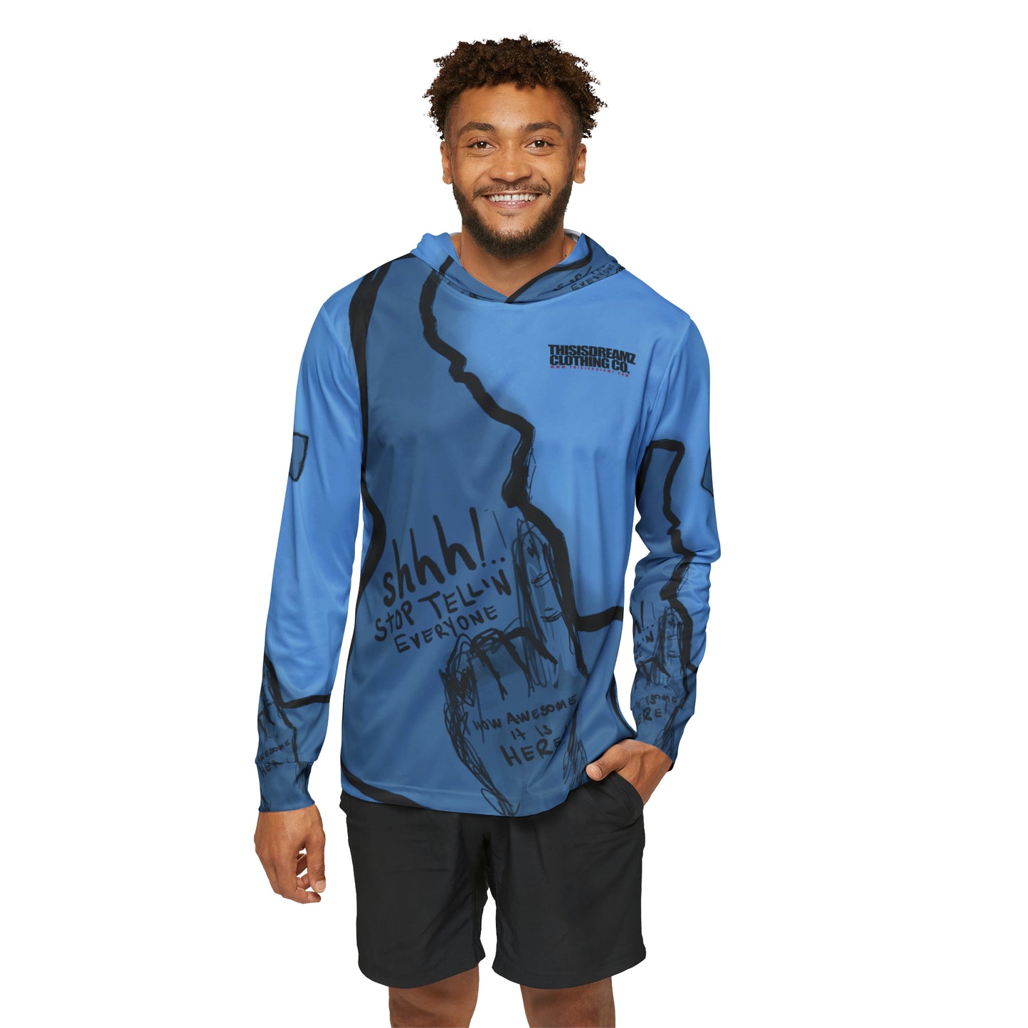 Shhh Sketch Idaho is Awesome Men's Sports Warmup Hoodie (blue)