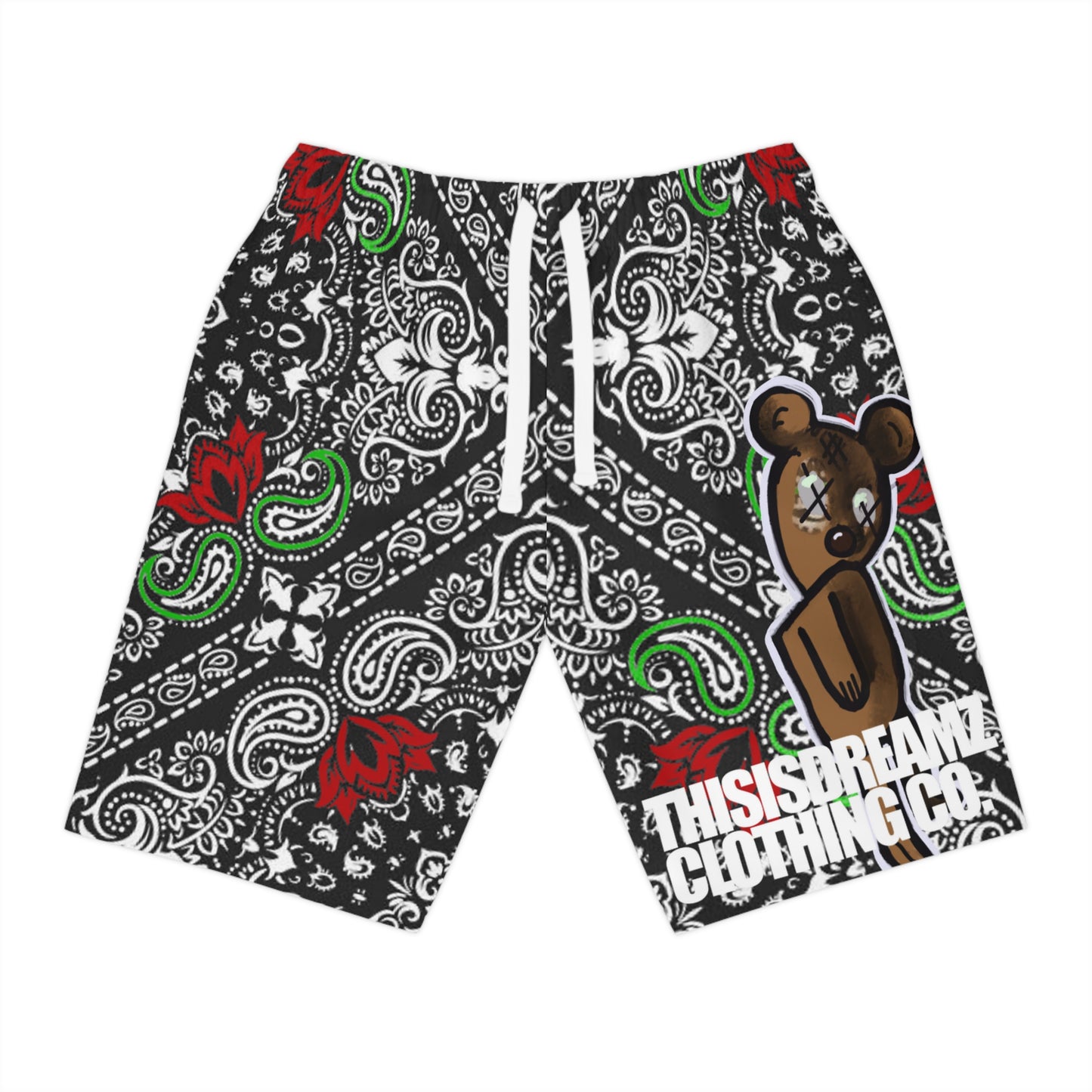 Bandana Teddy Athletic Long Shorts (AOP)