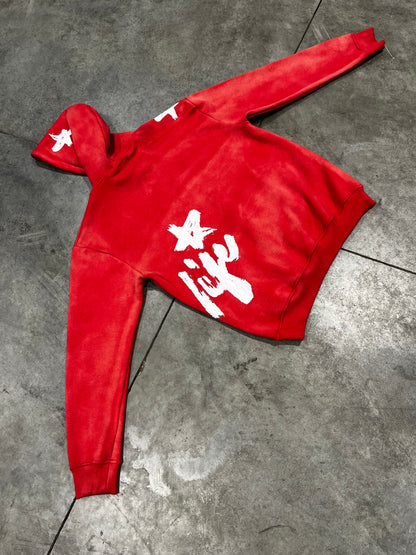 DREAMLIFE RED/ STREETSTAR PULL OVER HOODIE