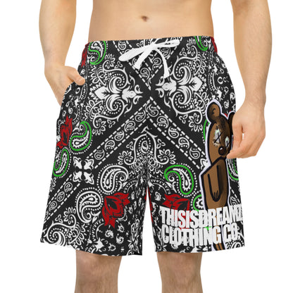 Bandana Teddy Athletic Long Shorts (AOP)