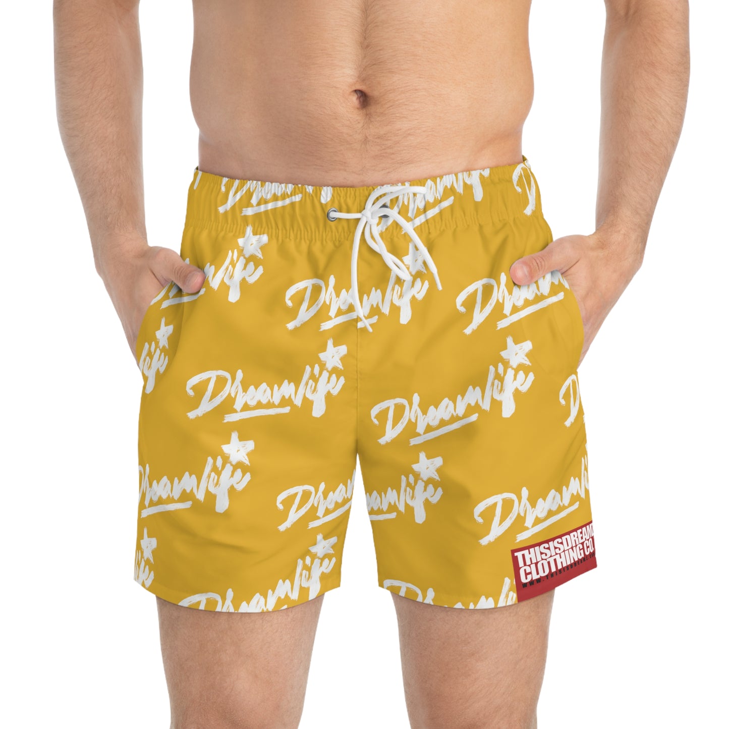 Dreamlife Streetstar Yellow Swim Trunks (AOP)