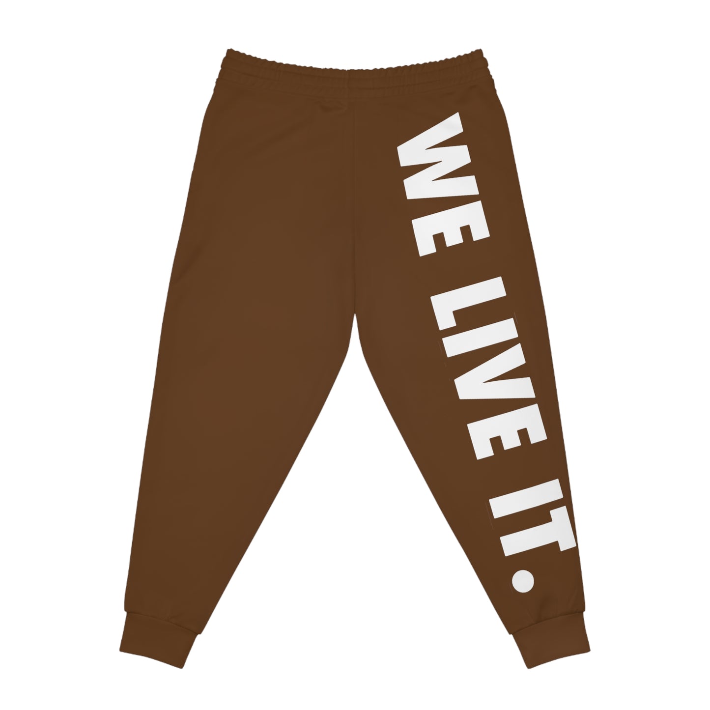 We Live It  | Brown Athletic Joggers (AOP)