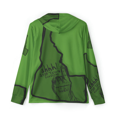 Shhh Sketch Idaho is Awesome Men's Sports Warmup Hoodie (AOP)