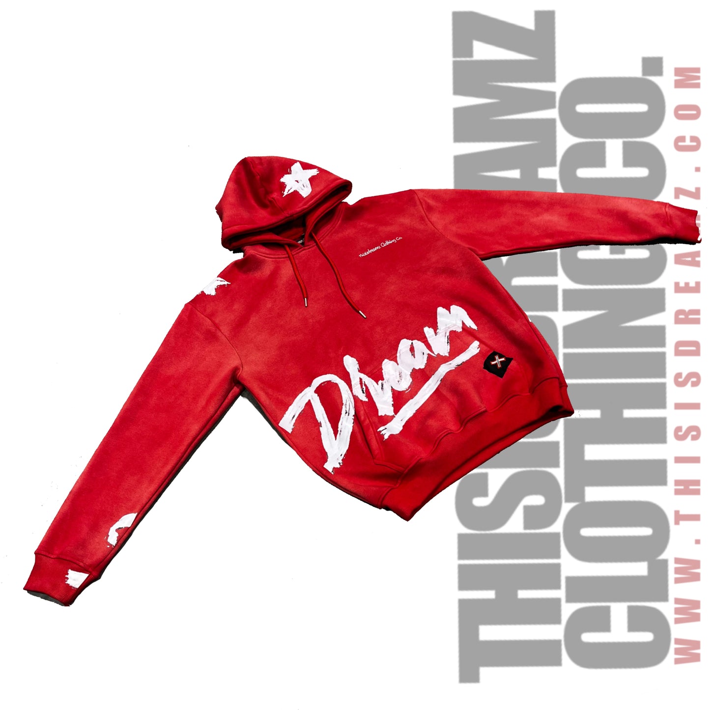 DREAMLIFE RED/ STREETSTAR PULL OVER HOODIE